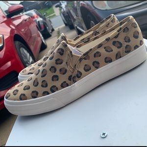 KEDS Cheetah Print Slip Ons
